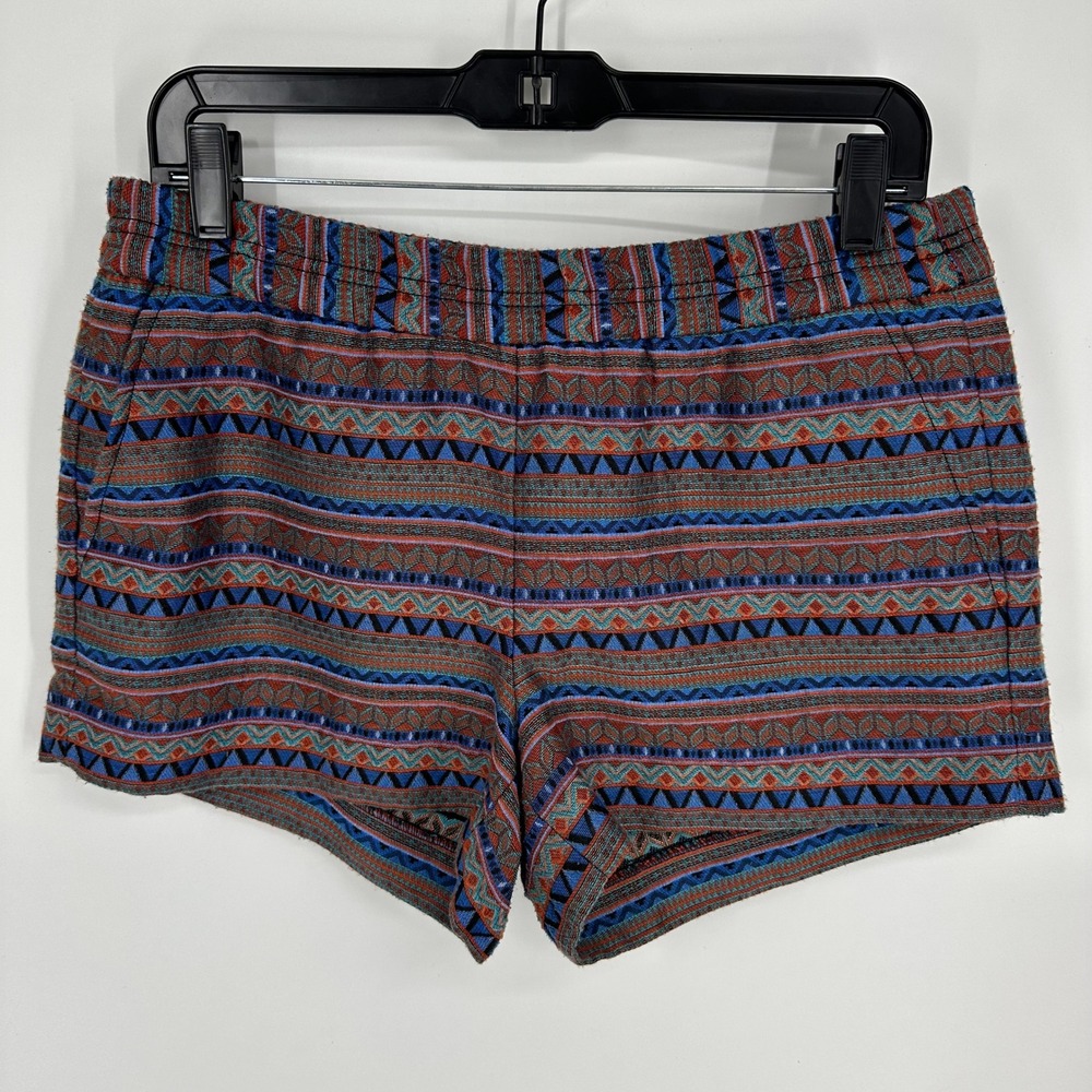 J. Crew Aztec Jacquard Boardwalk Shorts‎ 6 Pull On Elastic Waist Southwestern
